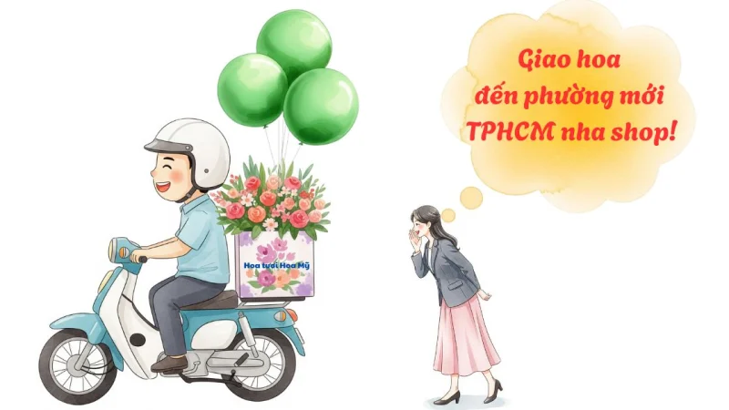 Cách Đặt Hoa Tươi Online Đến Các Phường Mới Khu Vực Trung Tâm TPHCM(Quận 1, 3, 4, 5, 6, 8, 10, 11 Cũ)