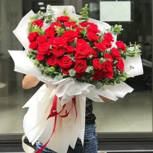 Bó Hoa Hồng Sinh Nhật Màu Đỏ [Hoa Bó Đẹp]