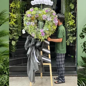 Vòng Hoa Chia Buồn Đẹp Mix Nhiều Loài Sen Đá Trái Tim Ý Nghĩa Tươi Đẹp Đến 30 Ngày
