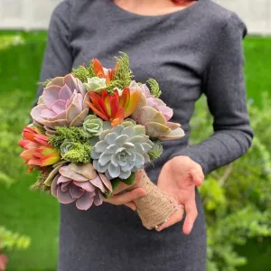 Bó Hoa Cưới Sen Đá Mẫu Mới Tươi Đẹp Bền Bỉ Thời Gian