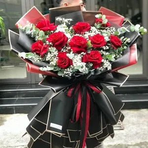Hoa Hồng Ecuador Đỏ Đẹp-Bó Hoa Khổng Lồ