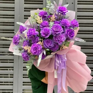Bó Hoa Hồng Tím Khổng Lồ Đẹp Ấn Tượng