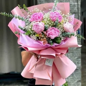 Bó Hoa Mẫu Đơn Hồng Đẹp Nhập Khẩu [Peony]