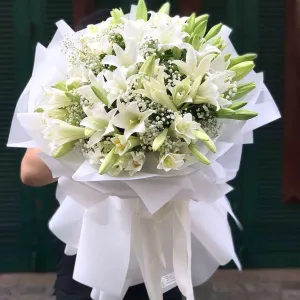 Bó Hoa Loa Kèn Trắng Tinh Khôi