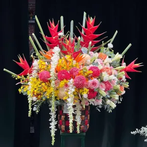 Lẵng Hoa Để Bàn Mừng Khai Trương Siêu To, Siêu Khổng Lồ