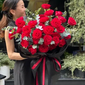 Hoa Hồng Đỏ Đẹp-Mẫu Bó Sang Trọng Khổng Lồ