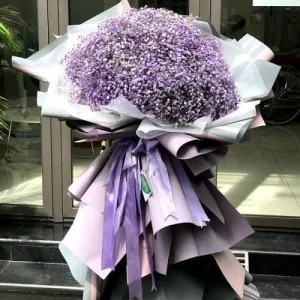 Bó Hoa Baby Tím Khổng Lồ Đẹp Ấn Tượng [Hoa Nhập Khẩu]