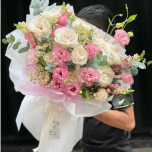 Hoa Mừng Sinh Nhật Người Yêu-Bó Hoa Hồng Mix Cát Tường Dịu Ngọt