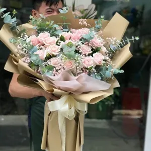 Hoa Hồng Sinh Nhật Đẹp Giá Rẻ [Hoa Hồng Kem]