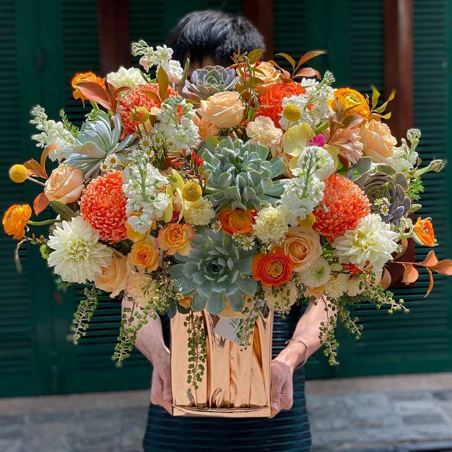 Lẵng Hoa Đẹp Chúc Mừng Khai Trương Hồng Phát