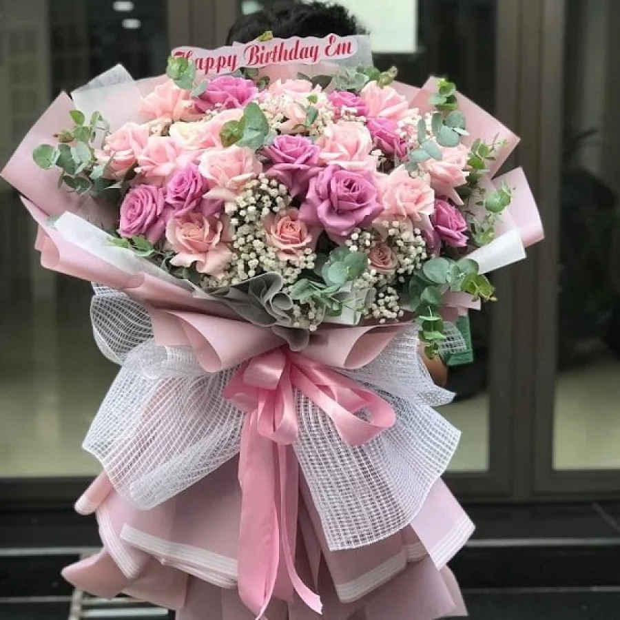 Bó Hoa Hồng To Đẹp Siêu Khổng Lồ