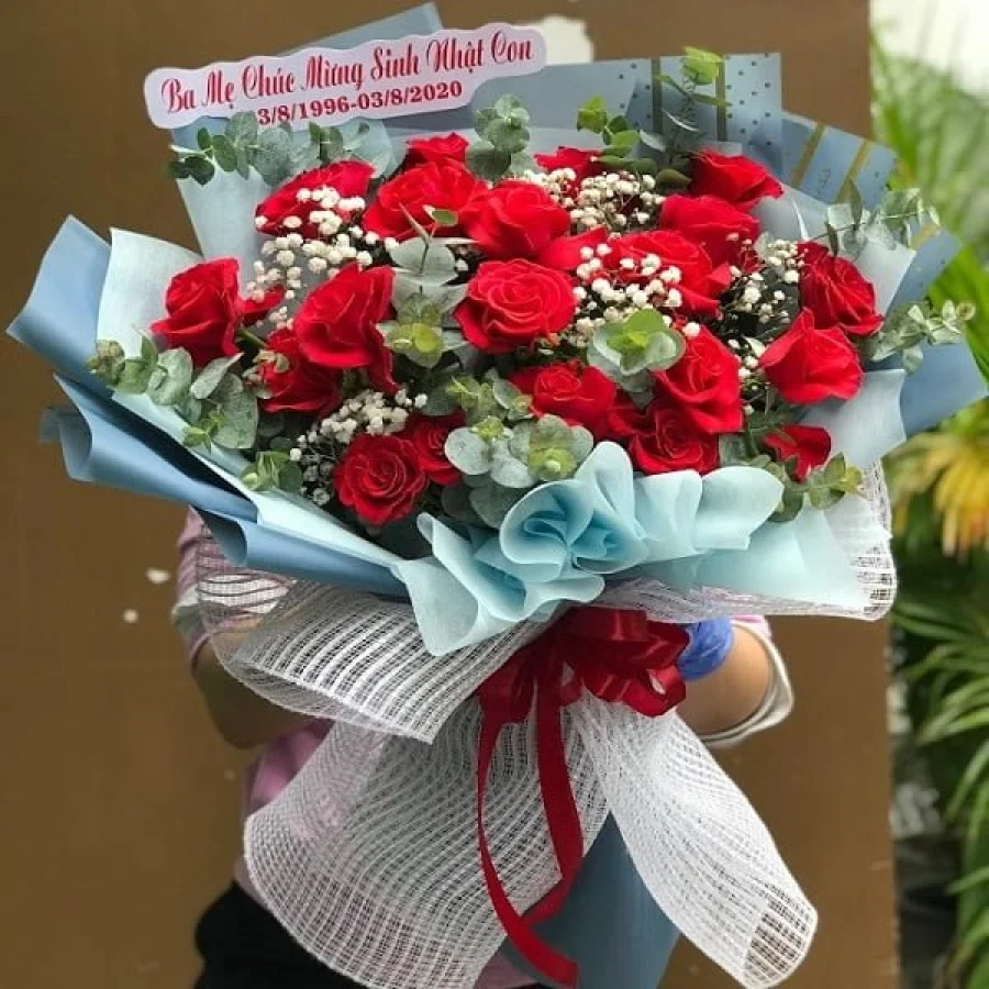Bông Hồng Đỏ-Mẫu Bó Hoa Đẹp Giá Rẻ
