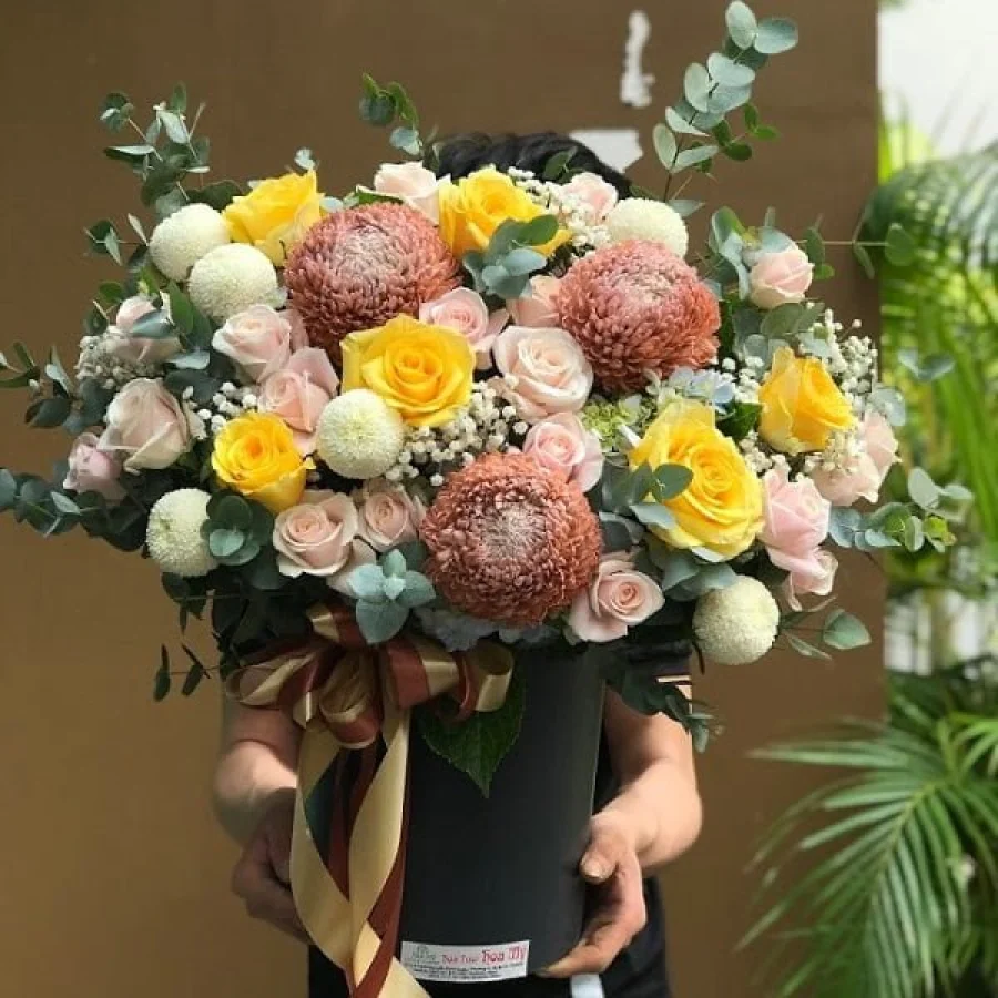 Giỏ Hoa Sinh Nhật Đẹp Sang Trọng Mẫu Mới Lạ